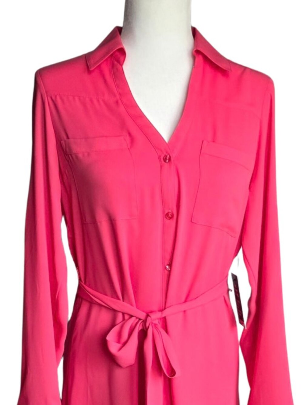 Express Coral Button Down Dress Small NWT